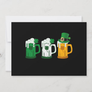 Irish Beer Ireland Flag St Patricks Day Leprechaun Feestdagenkaart