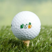Irish Beer Ireland Flag St Patricks Day Leprechaun Golfballen (Insitu Shirt)