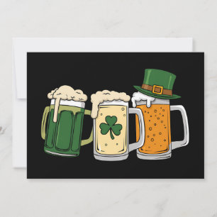 Irish Beer Ireland Flag St Patrick's Day Shamrock Kaart