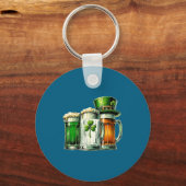 Irish Beer Ireland Flag St Patricks Day Sleutelhanger (Voorkant)