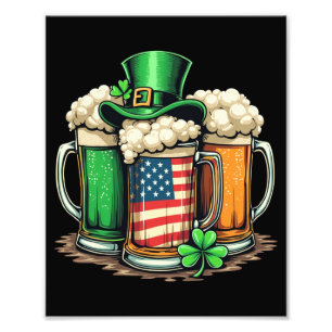 Irish Beer Ireland St Patricks Day Drink feest Foto Afdruk