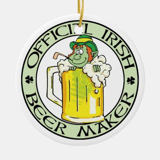 Irish Beer Maker Keramisch Ornament (Voorkant)
