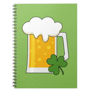 Irish Beer Mok met Shamrock Clover Notitieboek