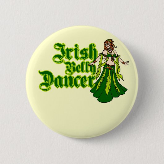Irish Belly Dancer Ronde Button 5,7 Cm (Voorkant)