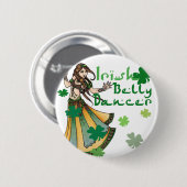 Irish Belly Dancer Ronde Button 5,7 Cm (Voorkant /achterkant)