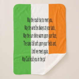 Irish Bessing Sherpa Blanket Deken