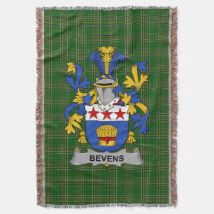 Irish Bevens Coat of Arms Family Crest Ireland Deken