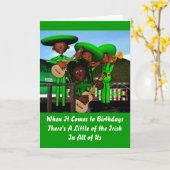 Irish Birthday Kaart (Gele Bloem)