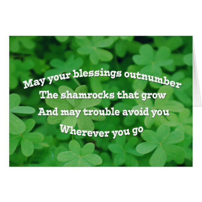 Irish Blessing (Voorkant Horizontaal)