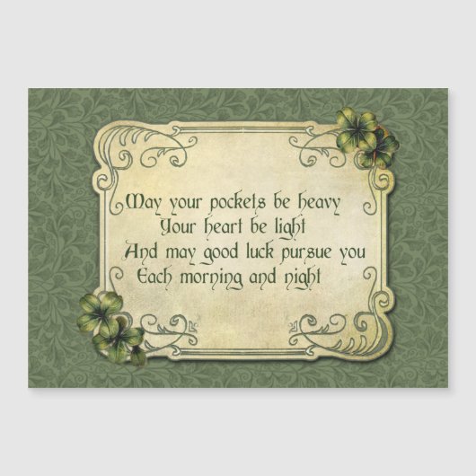 Irish Blessing and Shamrocks (Voorkant)