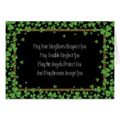 Irish Blessing and Shamrocks Toast (Voorkant Horizontaal)