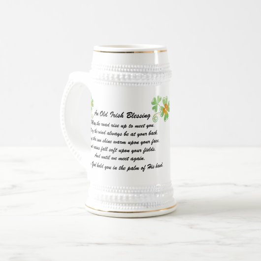 Irish Blessing Beer Mug (Devant gauche)