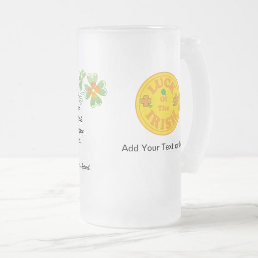 Irish Blessing Beer Mug (Devant droit)