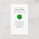 Irish Blessing Blue Purple Green Orange Prayer Visitekaartje (Achterkant)