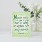 Irish Blessing Briefkaart (Staand voorkant)