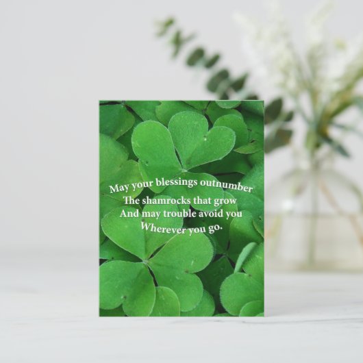 Irish Blessing Briefkaart (Staand voorkant)
