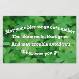 Irish Blessing Briefpapier