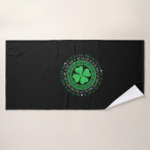 Irish Blessing Celtic Knot 4 Clover à feuille - St (Serviette de bain)