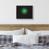 Irish Blessing Celtic Knot 4 Leaf Clover - St. Pat Canvas Afdruk (Insitu (Slaapkamer))