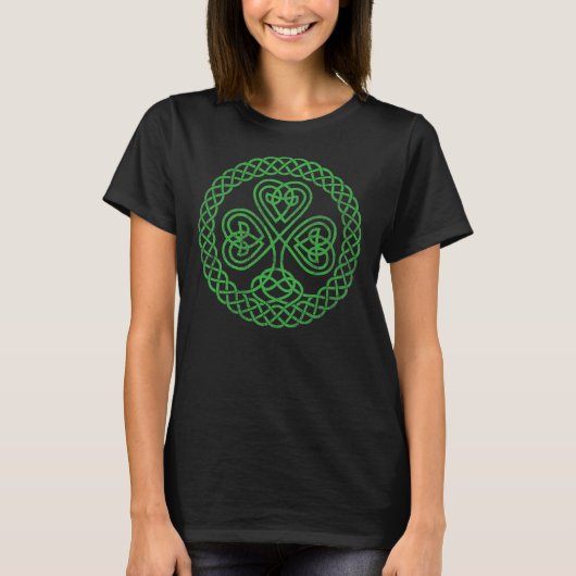 Irish Blessing Celtic Knot 4 Leaf Clover - St. Pat T-shirt (Voorkant)