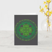 Irish Blessing Celtic Knot & 4-leaf Clover Luc Kaart (Gele Bloem)