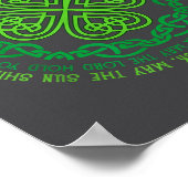 Irish Blessing Celtic Knot & 4-leaf Clover Luc Poster (Hoek)