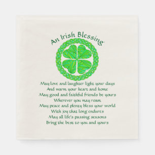 Irish Blessing Celtic Shamrock Party Medium Servetten