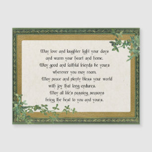 Irish Blessing & Clover in Lijst