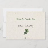  Irish Blessing & Clover in  Lijst Feestdagenkaart (Achterkant)