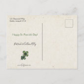 Irish Blessing & Clover in Lijst Feestdagenkaart (Achterkant)