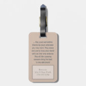 Irish Blessing custom name Bagagelabel (Achterkant verticaal)