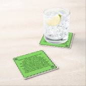 Irish Blessing Drink Coasters Vierkante Kartonnen Onderzetter (Insitu)