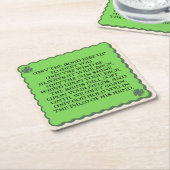 Irish Blessing Drink Coasters Vierkante Kartonnen Onderzetter (Schuin)
