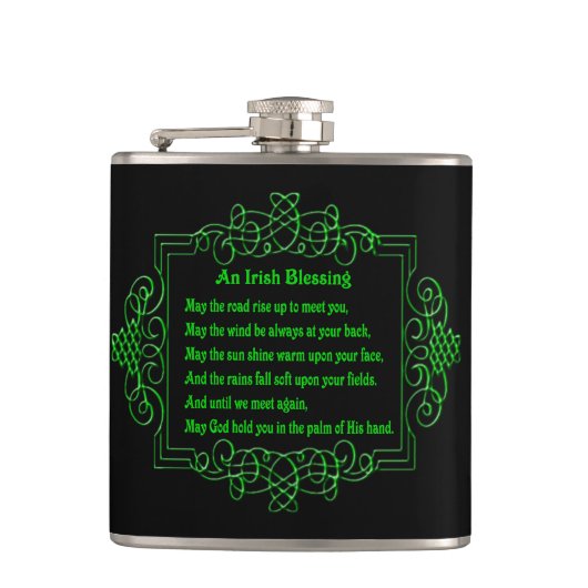 Irish Blessing Flask Heupfles (Voorkant)