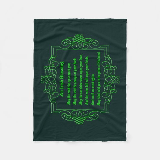 Irish Blessing Fleece Blanket (Voorkant)