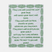 Irish Blessing Fleece Deken (Voorkant)