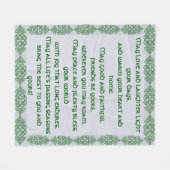 Irish Blessing Fleece Deken (Voorkant (Horizontaal))