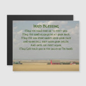 Irish Blessing Golden Blé Fields Carte magnétique (Devant / Derrière)