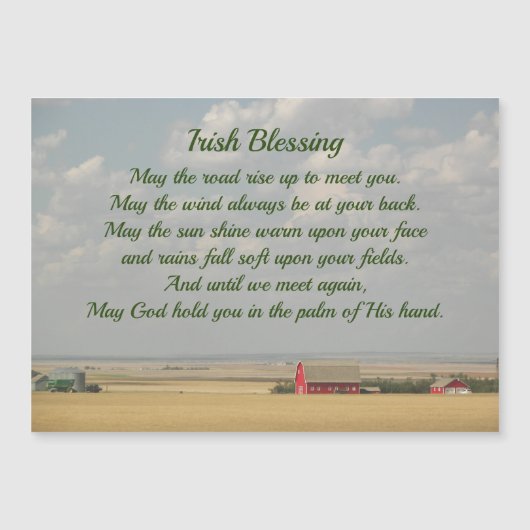 Irish Blessing Golden Wheat Fields Foto (Voorkant)