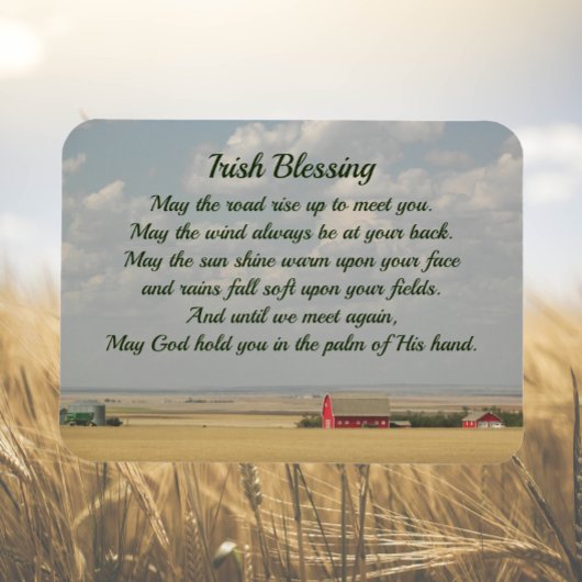 Irish Blessing Golden Wheat Fields Foto Magneet