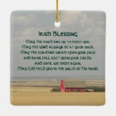 Irish Blessing Gouden Tarwevelden Keramisch Ornament (Achterkant)