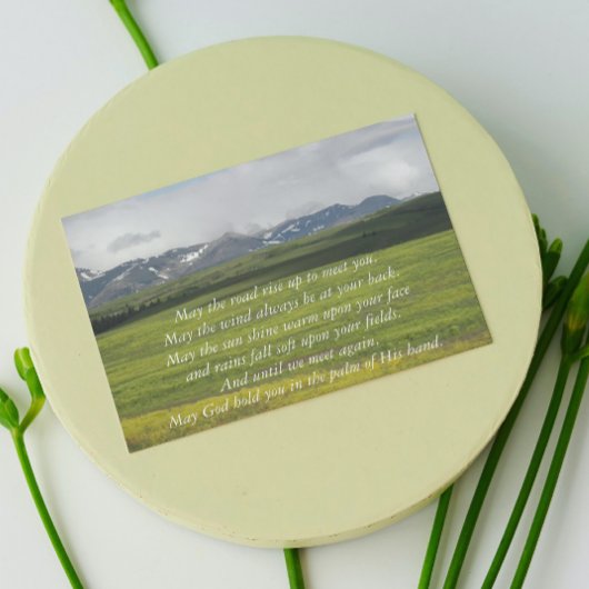 Irish Blessing Green Valley Photo Blank Kaart