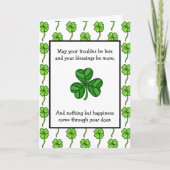 Irish Blessing | Happy St Patrick's Day Card Kaart (Voorkant)