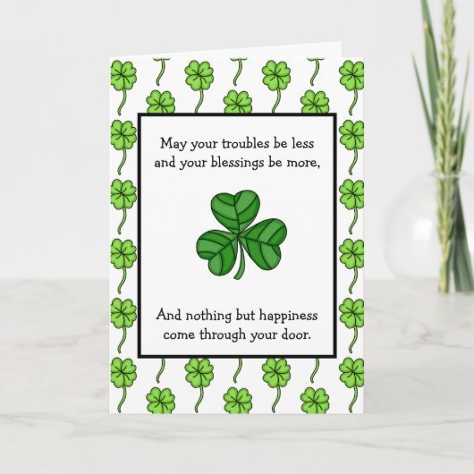 Irish Blessing | Happy St Patrick's Day Card Kaart (Voorkant)