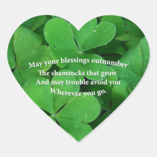 Irish Blessing Hart Sticker