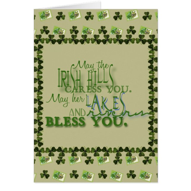Irish Blessing Kaart (Voorkant)
