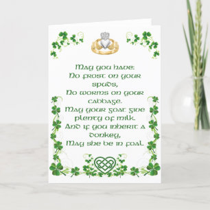 Irish Blessing Kaart uit Ierland Optie 5