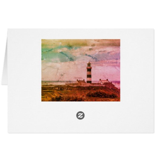 Irish Blessing, Lighthouse Coast of Ireland Card (Achterkant Horizontaal)