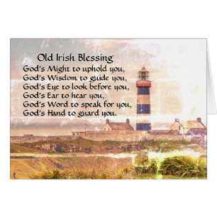 Irish Blessing, Lighthouse Coast of Ireland Card