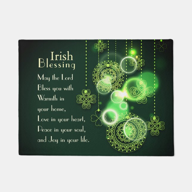 Irish Blessing Love in your hart, Shamrock Design Deurmat (Voorkant)